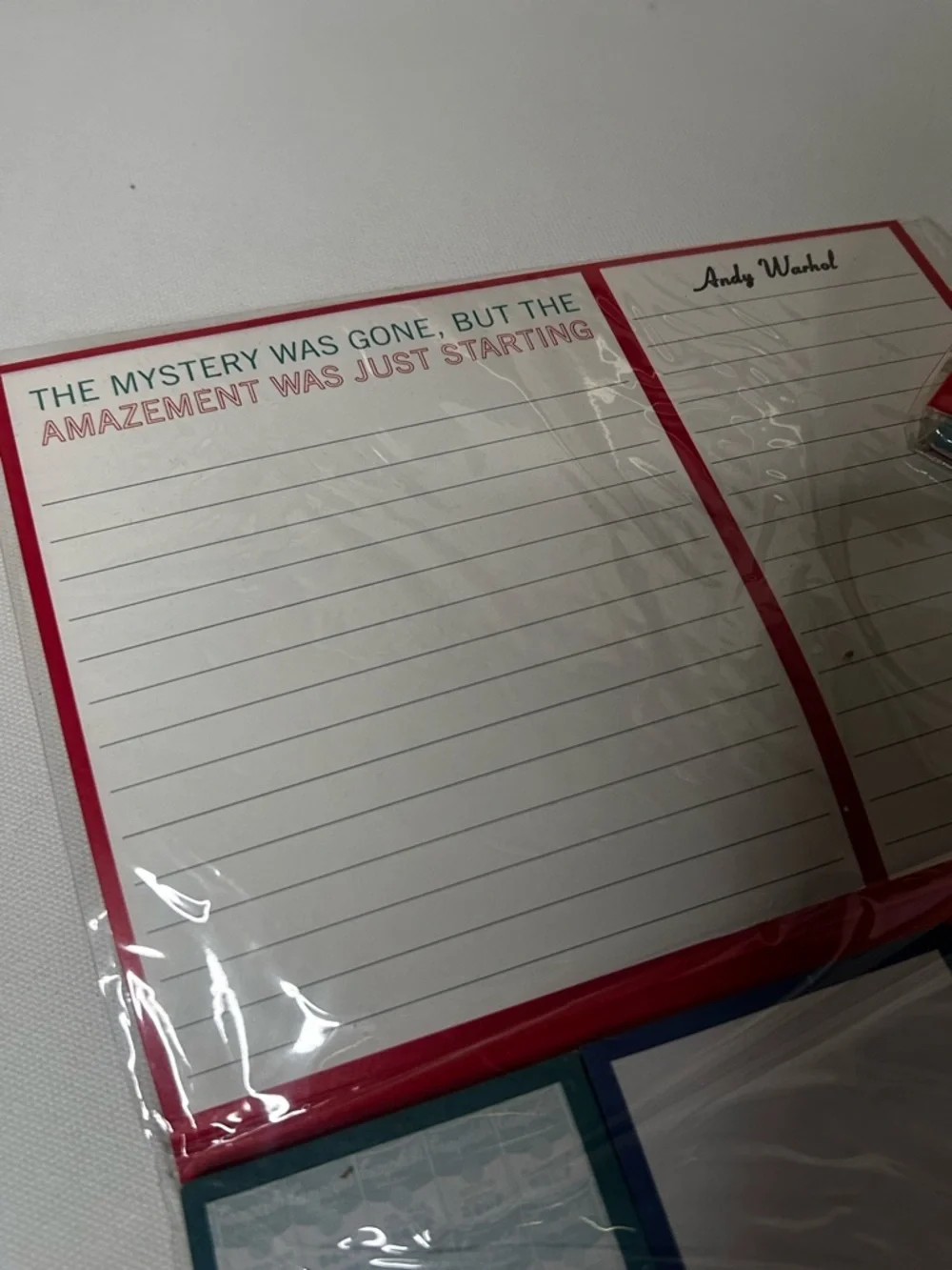 NWT Andy Warhol Sticky Notes Set of Two Collector’s Items Stationary